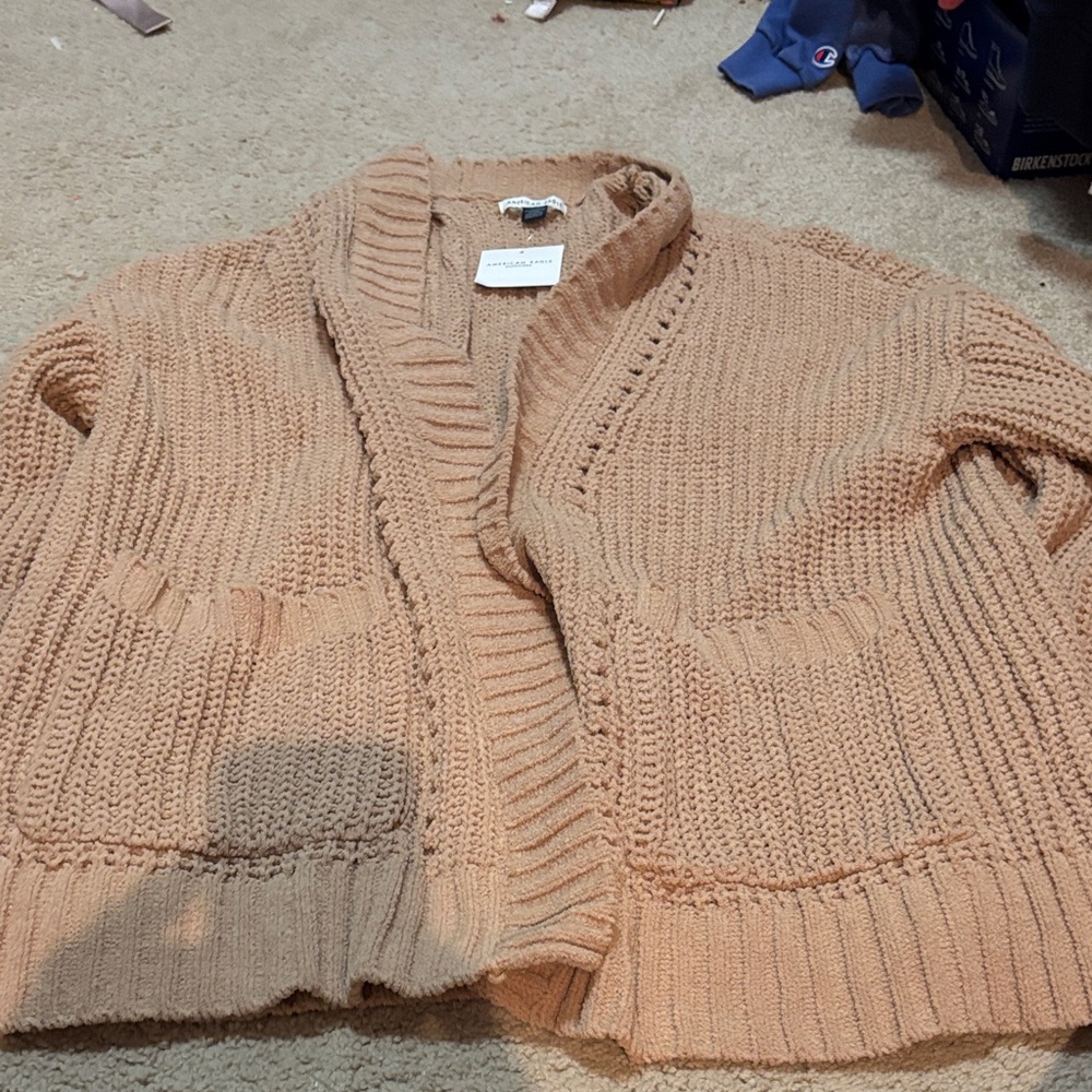 American Eagle Outfitters Tan Cardigan